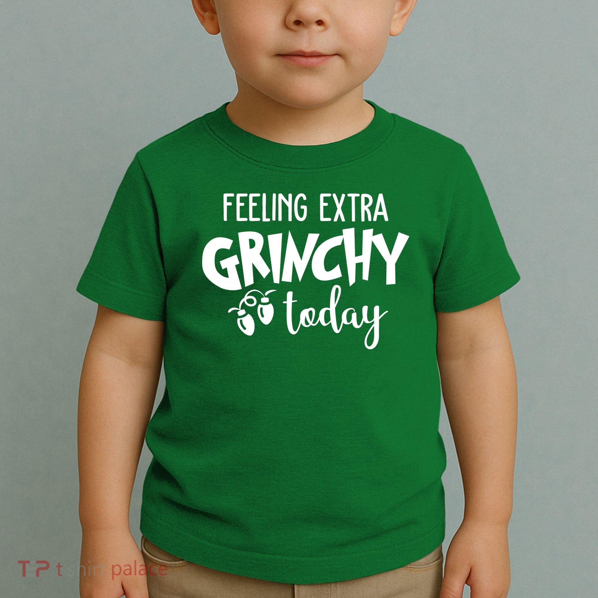Feeling Extra Grinchy Today Funny Christmas Toddler T-Shirt