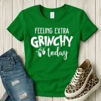 Feeling Extra Grinchy Today Funny Christmas Women's T-Shirt thumb 3