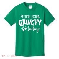 Feeling Extra Grinchy Today Funny Christmas Kids T-Shirt thumb 0