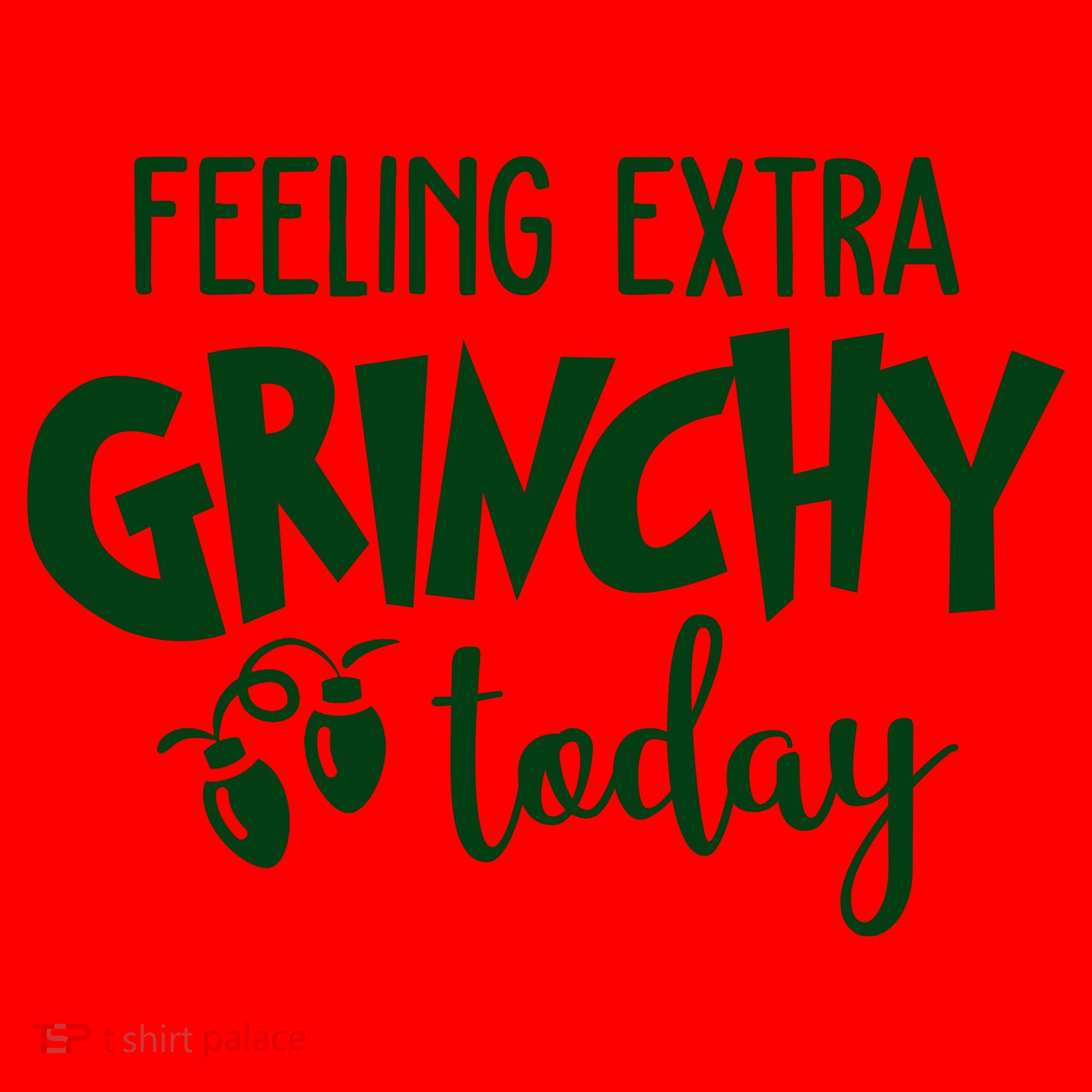 Feeling Extra Grinchy Today Funny Christmas Santa Hat