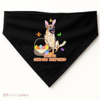 Funny Easter German Shepherd Easter Bunny Dog USA-Made Doggie Bandana