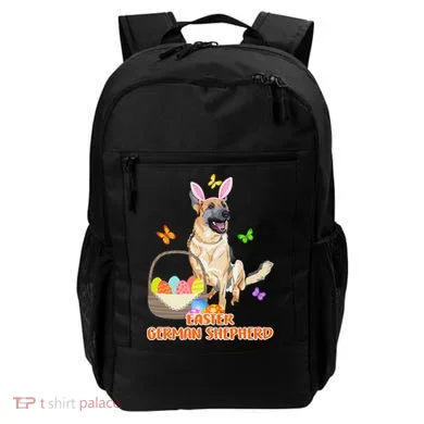 Funny Easter German Shepherd Easter Bunny Dog Backpack