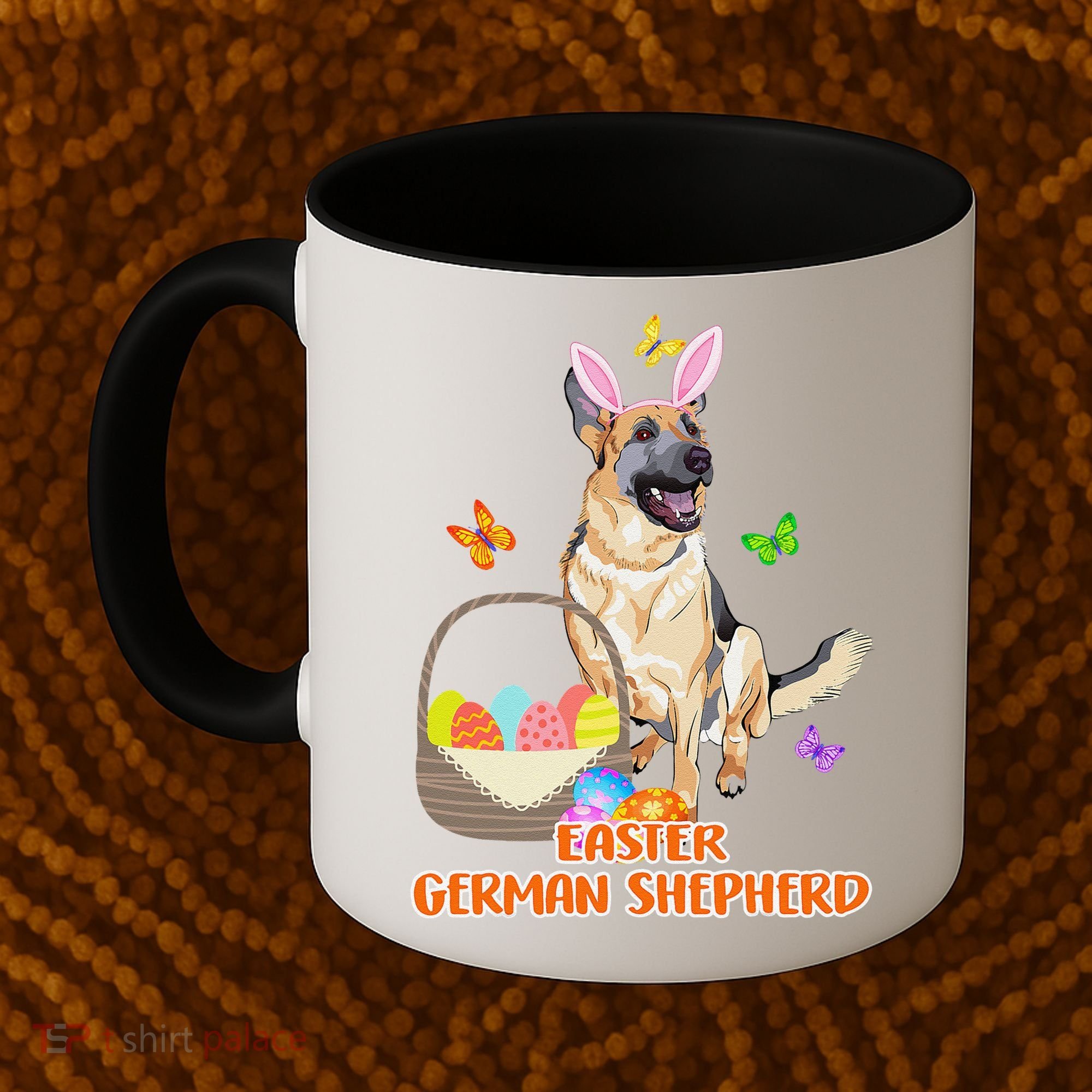 Funny Easter German Shepherd Easter Bunny Dog Coffee Mug