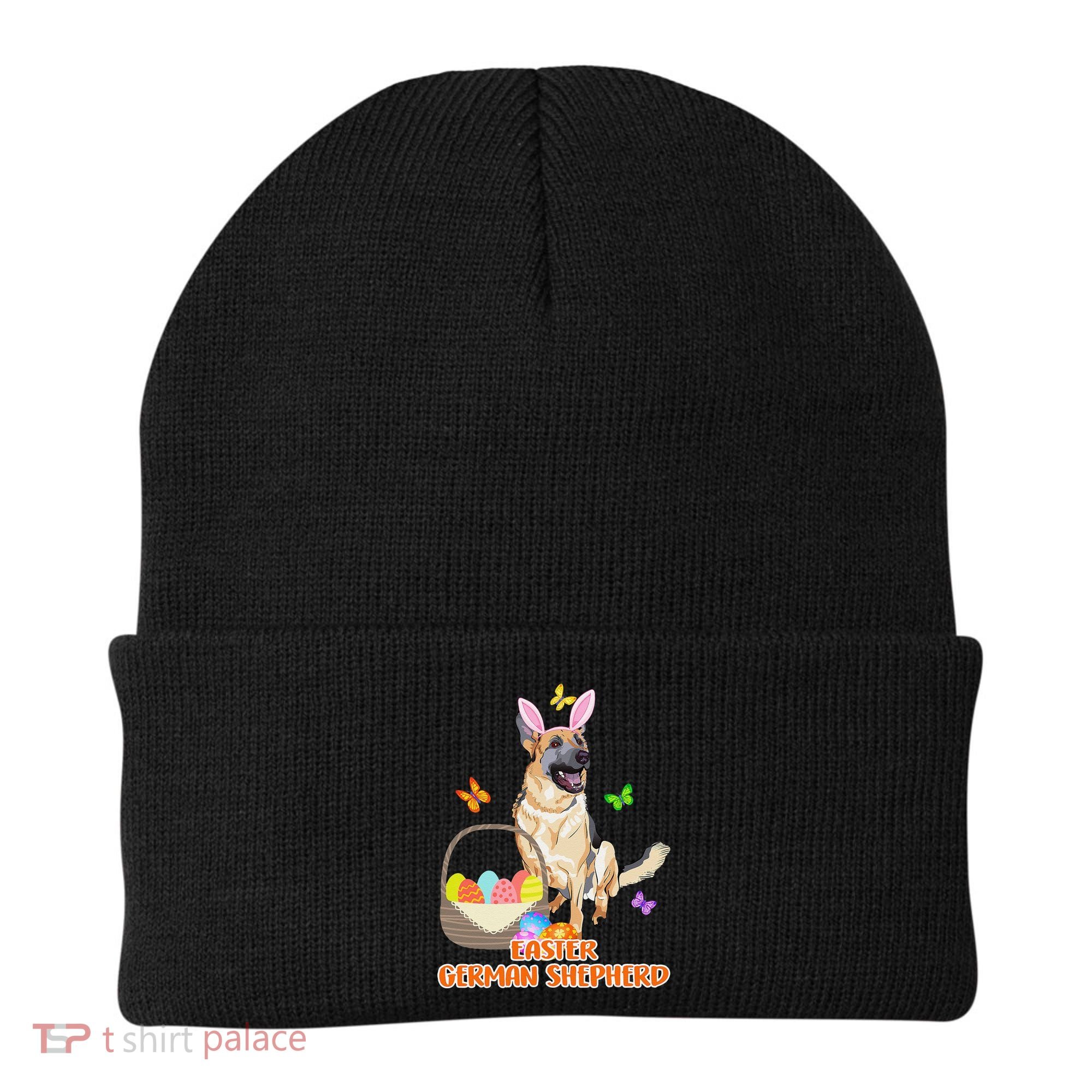 Funny Easter German Shepherd Easter Bunny Dog Beanie