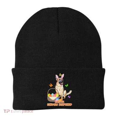 Funny Easter German Shepherd Easter Bunny Dog Beanie
