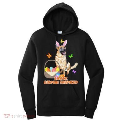 Funny Easter German Shepherd Easter Bunny Dog Women's Hoodie