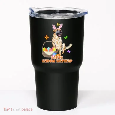 Funny Easter German Shepherd Easter Bunny Dog Tumbler