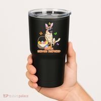 Funny Easter German Shepherd Easter Bunny Dog Tumbler thumb 2