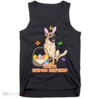 Funny Easter German Shepherd Easter Bunny Dog Tank Top thumb 0