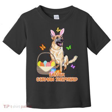 Funny Easter German Shepherd Easter Bunny Dog Toddler T-Shirt