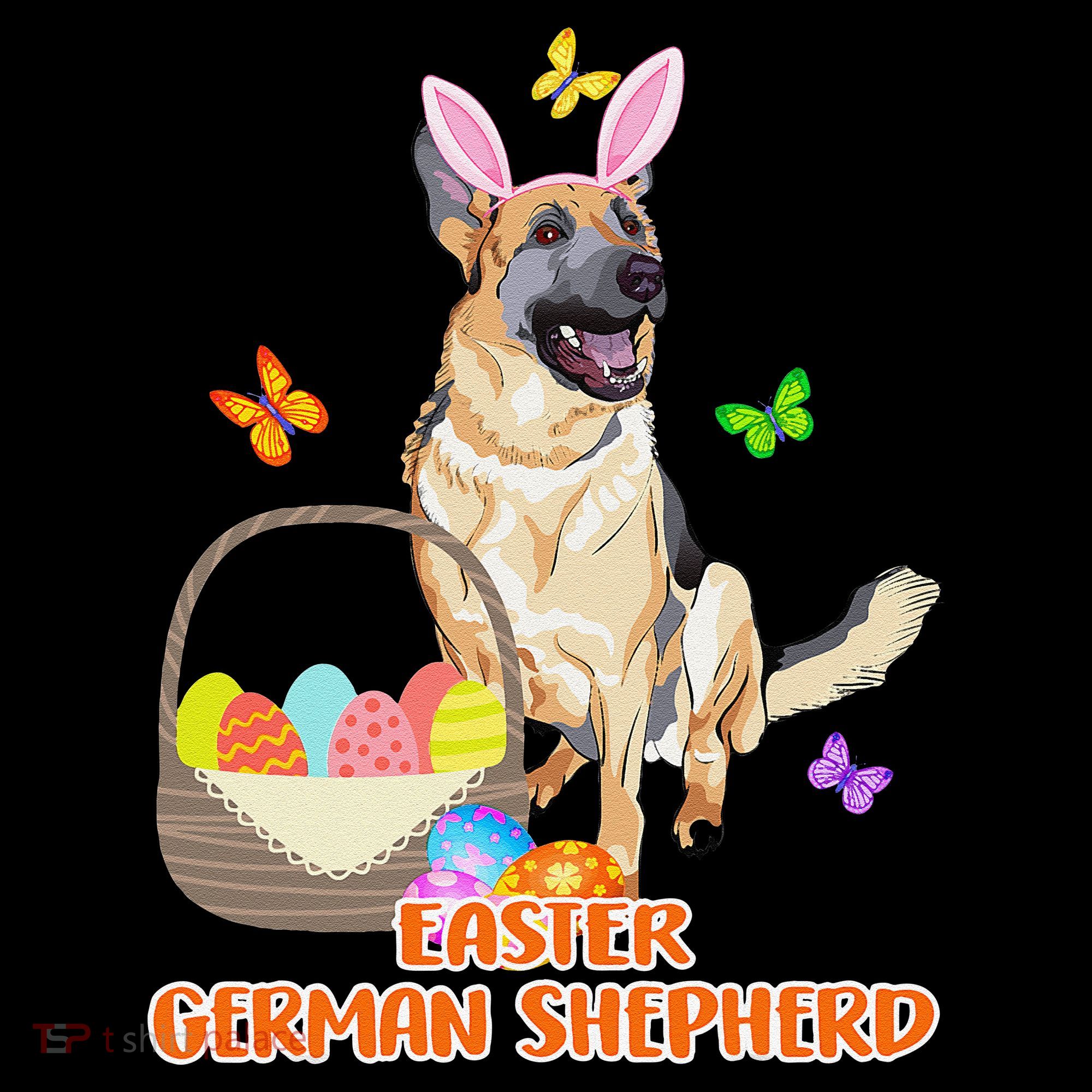 Funny Easter German Shepherd Easter Bunny Dog Visor