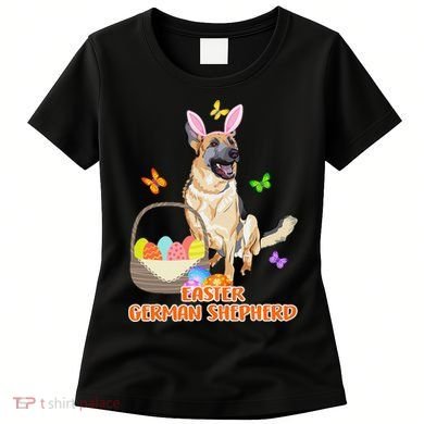 Funny Easter German Shepherd Easter Bunny Dog Women's T-Shirt