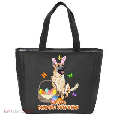 Funny Easter German Shepherd Easter Bunny Dog Tote Bag