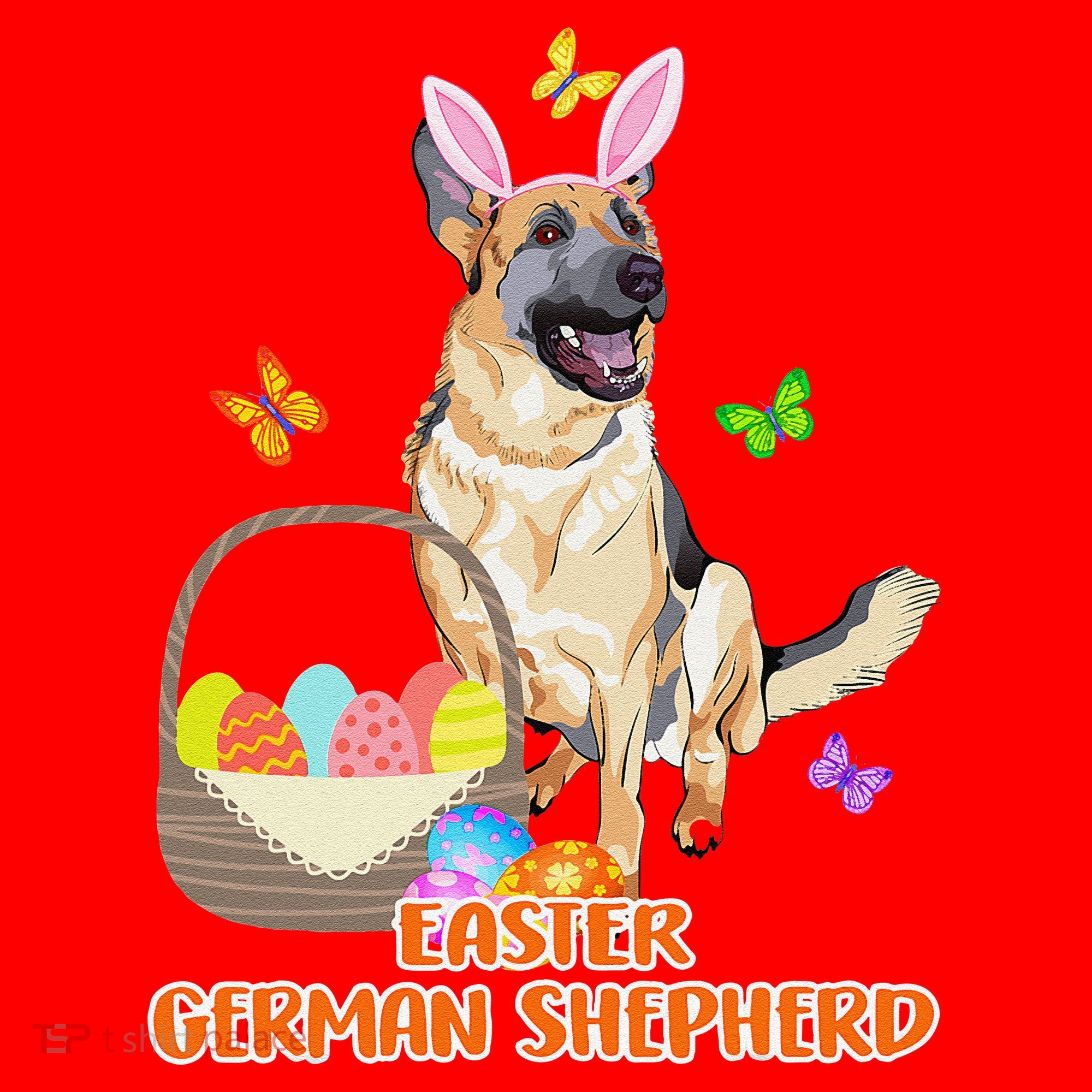 Funny Easter German Shepherd Easter Bunny Dog Santa Hat