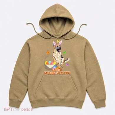 Funny Easter German Shepherd Easter Bunny Dog Hoodie