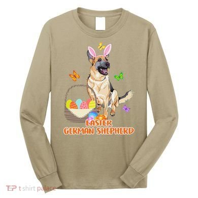Funny Easter German Shepherd Easter Bunny Dog Long Sleeve Shirt