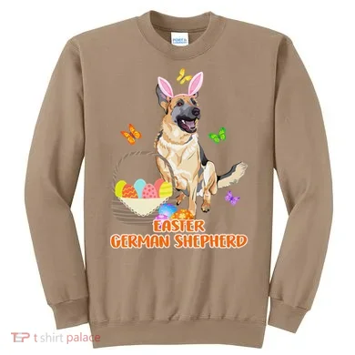 Funny Easter German Shepherd Easter Bunny Dog Sweatshirt