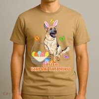 Funny Easter German Shepherd Easter Bunny Dog T-Shirt thumb 3