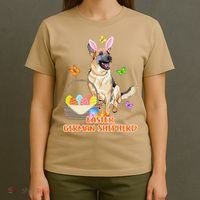 Funny Easter German Shepherd Easter Bunny Dog T-Shirt thumb 4