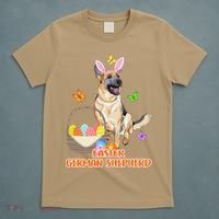 Funny Easter German Shepherd Easter Bunny Dog T-Shirt thumb 5