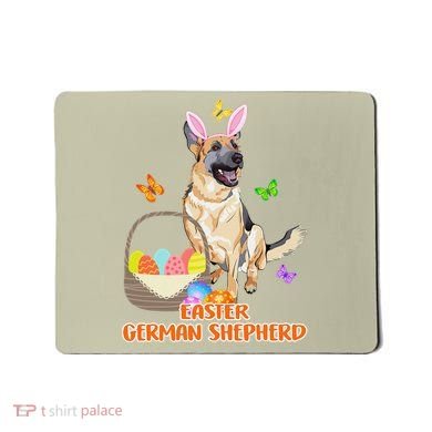 Funny Easter German Shepherd Easter Bunny Dog Mousepad