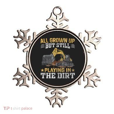 Funny Excavator Heavy Equipment Operator Playing In The Dirt Ornament