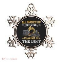Funny Excavator Heavy Equipment Operator Playing In The Dirt Ornament thumb 0