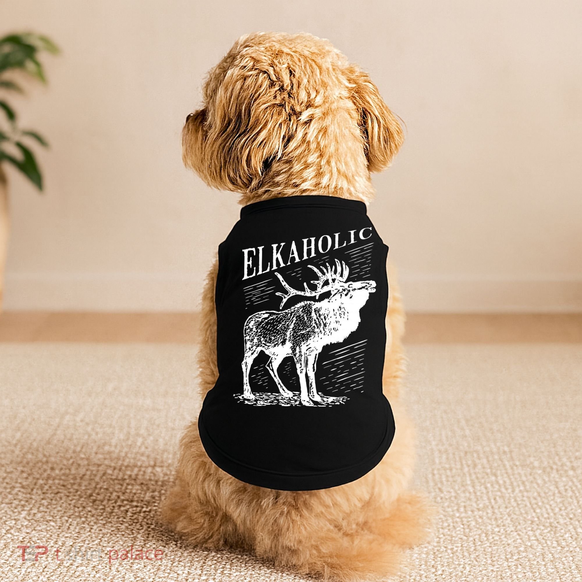 Funny Elk Hunting Elkaholic For Hunters Doggie Tank