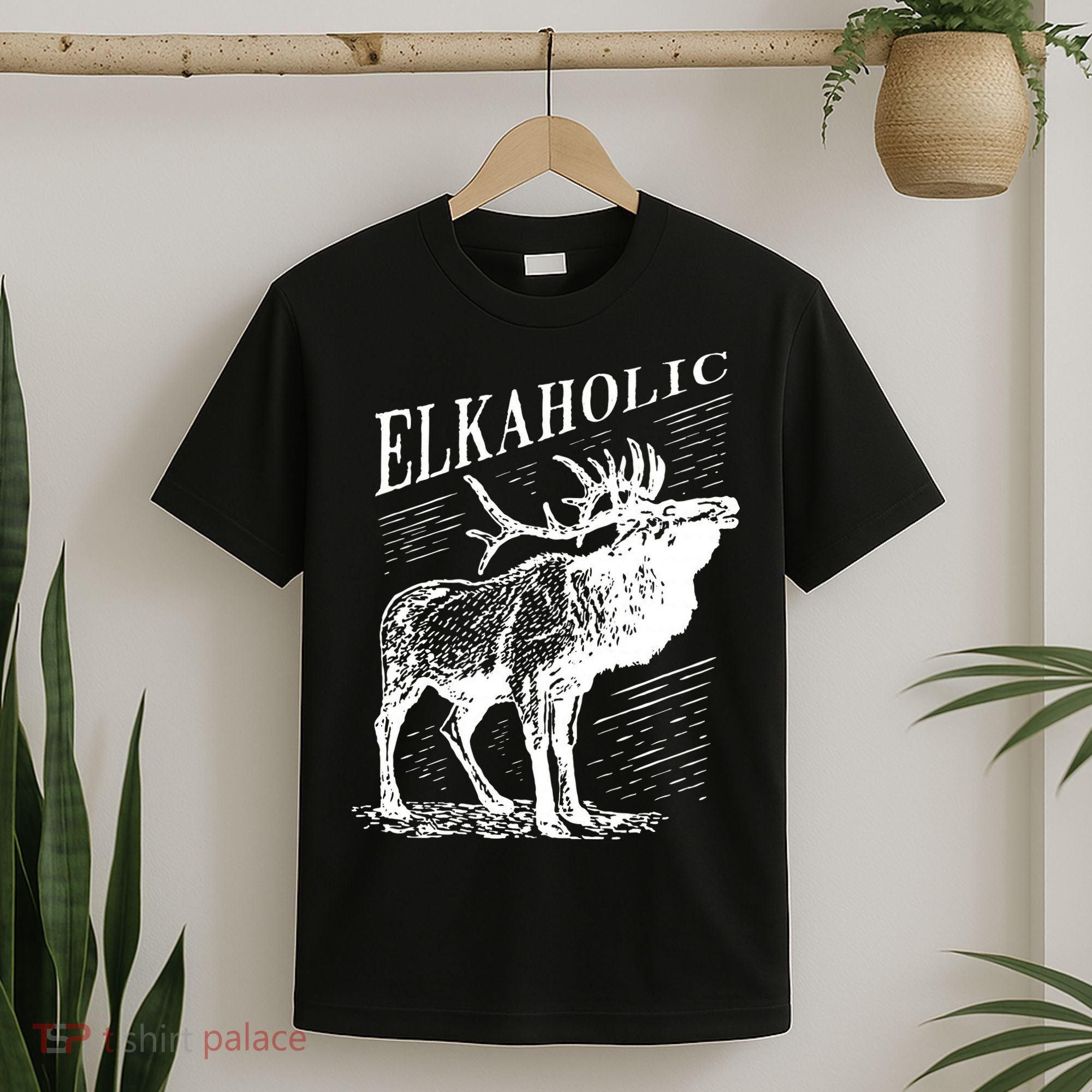 Funny Elk Hunting Elkaholic For Hunters T-Shirt