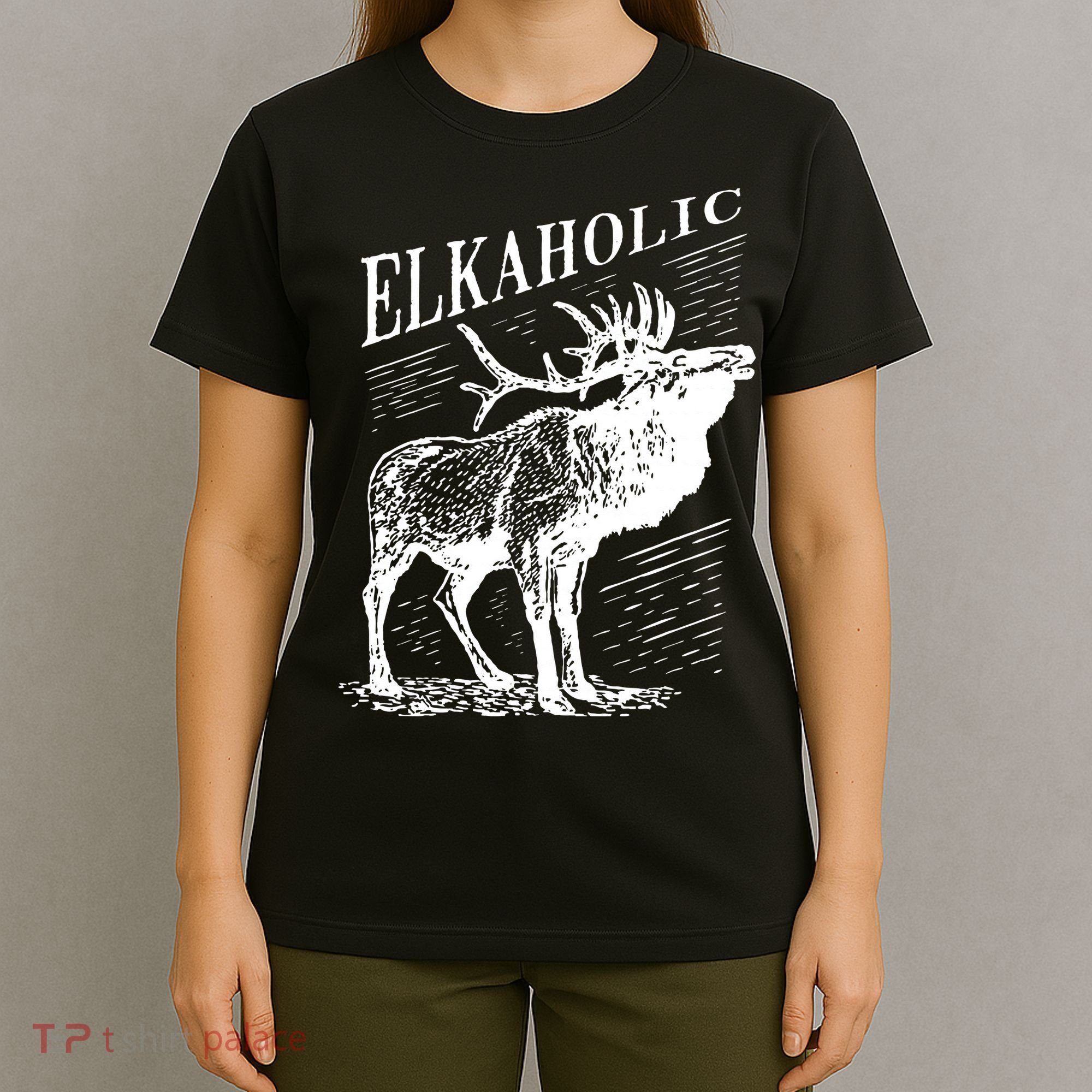 Funny Elk Hunting Elkaholic For Hunters T-Shirt