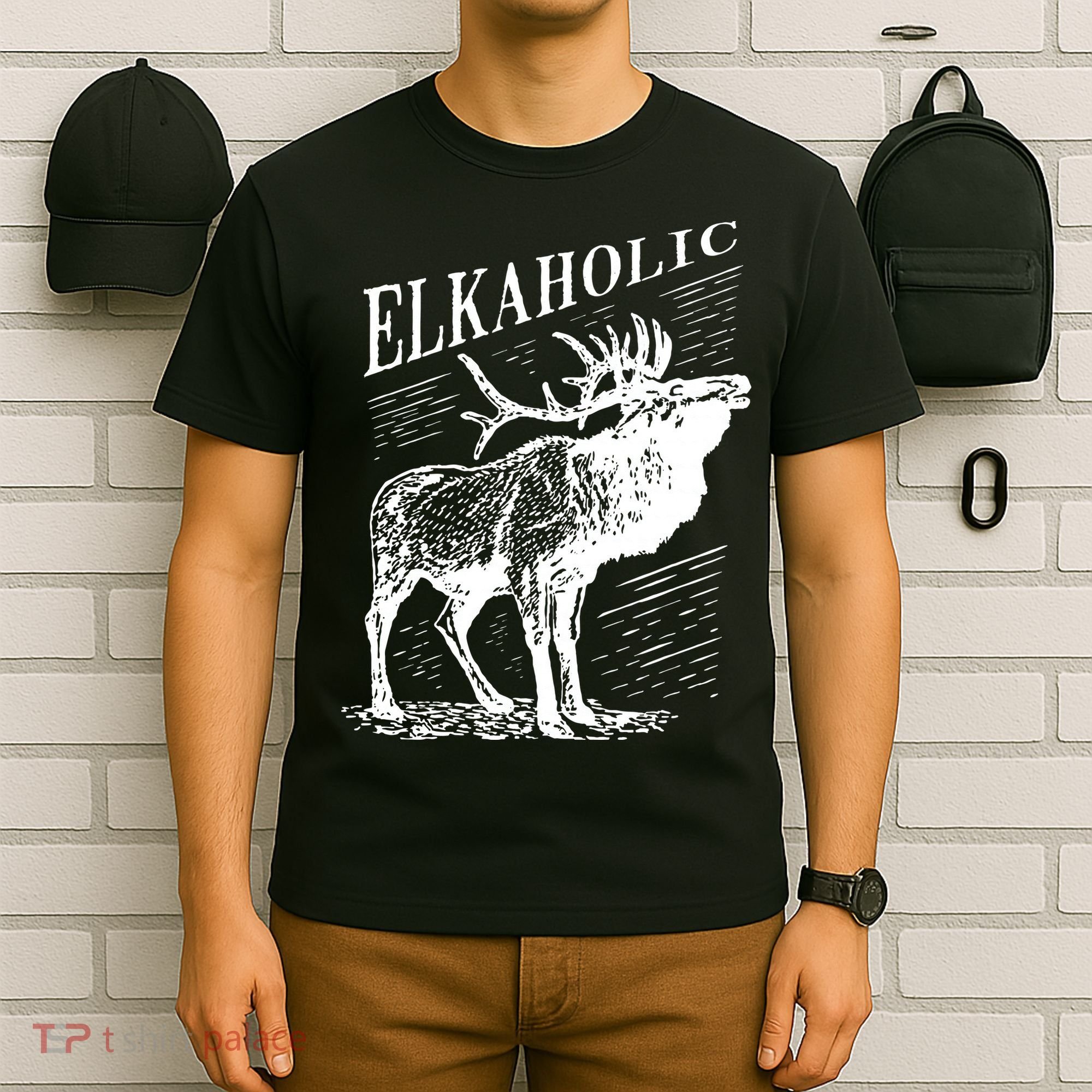 Funny Elk Hunting Elkaholic For Hunters T-Shirt