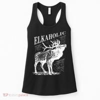 Funny Elk Hunting Elkaholic For Hunters Women's Tank Top thumb 0