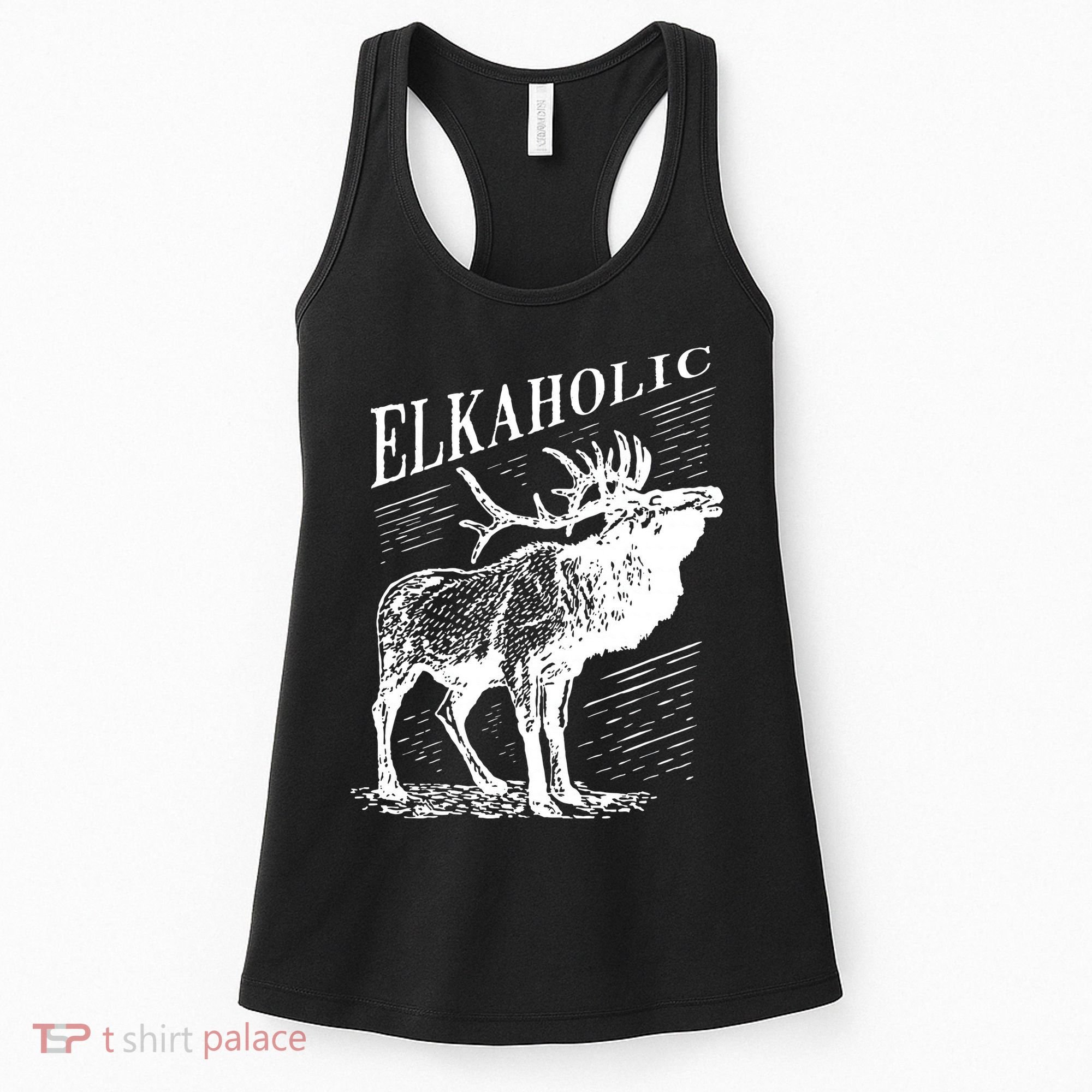 Funny Elk Hunting Elkaholic For Hunters Women's Tank Top