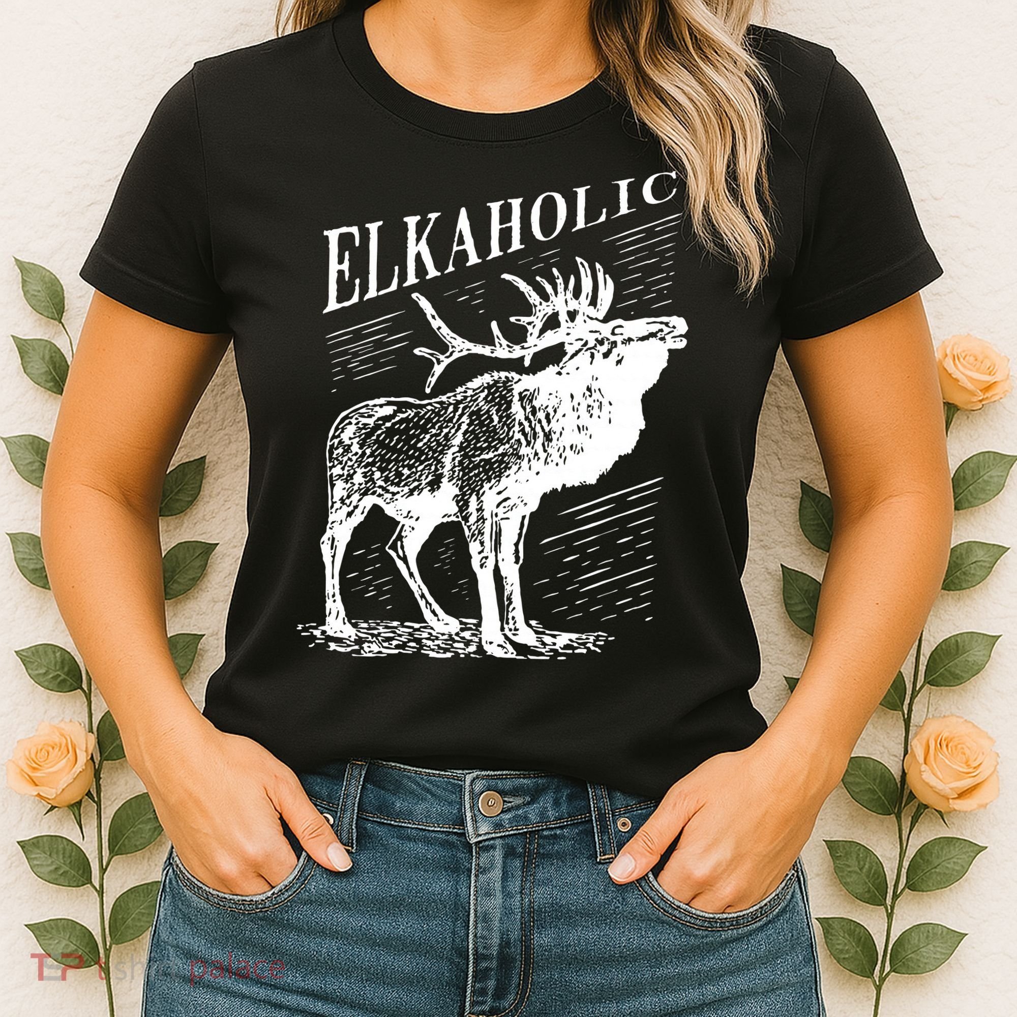 Funny Elk Hunting Elkaholic For Hunters Women's T-Shirt