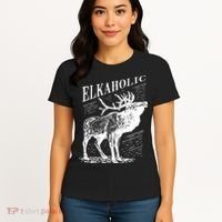 Funny Elk Hunting Elkaholic For Hunters Women's T-Shirt thumb 4