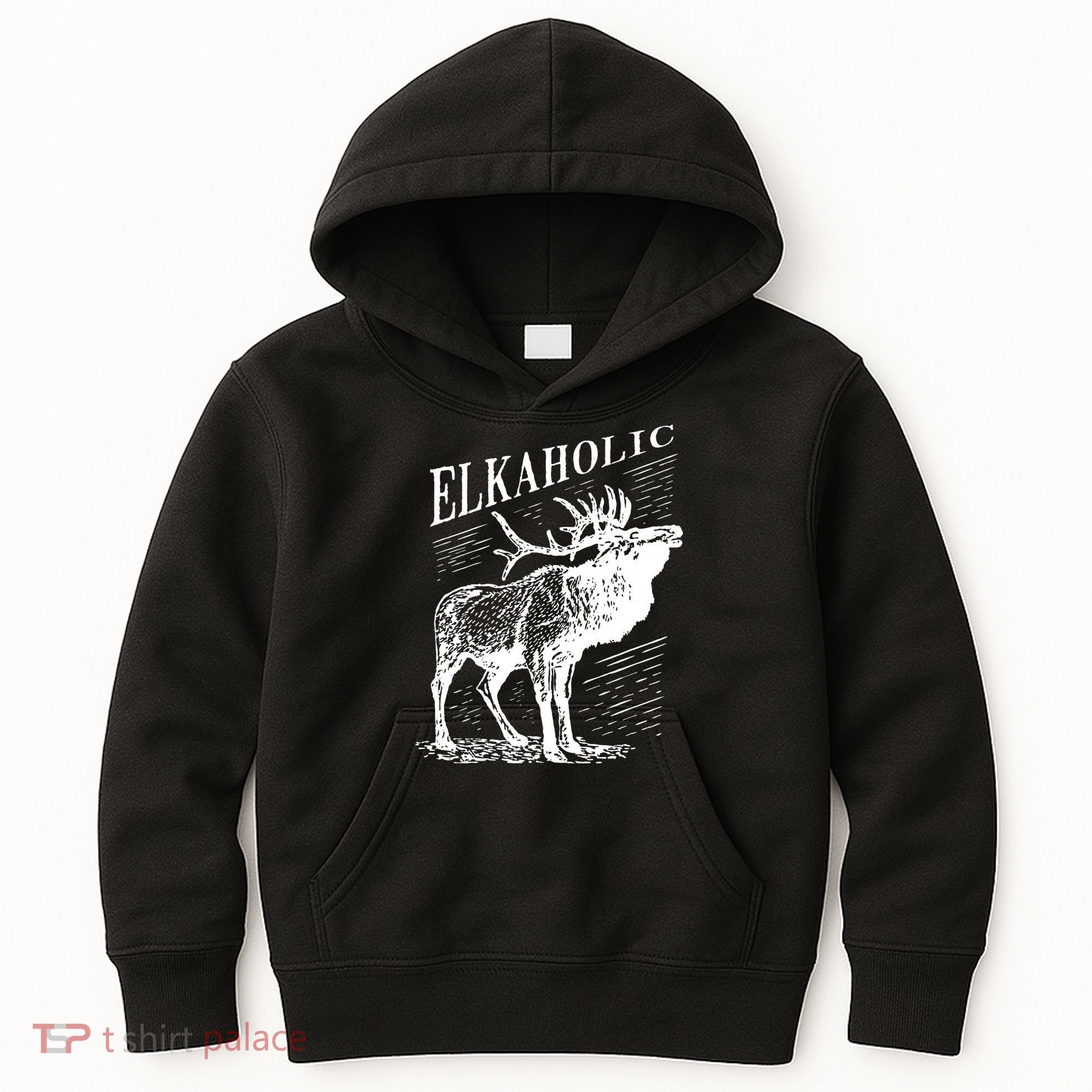 Funny Elk Hunting Elkaholic For Hunters Kids Hoodie