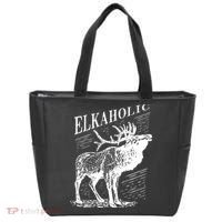 Funny Elk Hunting Elkaholic For Hunters Tote Bag thumb 0