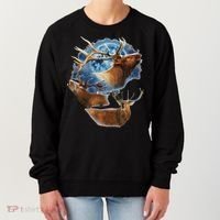 Funny Elk Hunting Elk Howling At The Moon Women's Sweatshirt thumb 0