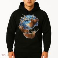Funny Elk Hunting Elk Howling At The Moon Hoodie thumb 2