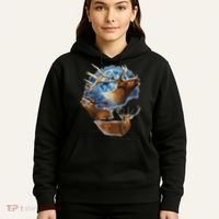 Funny Elk Hunting Elk Howling At The Moon Hoodie thumb 5