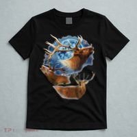 Funny Elk Hunting Elk Howling At The Moon T-Shirt thumb 5