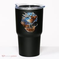 Funny Elk Hunting Elk Howling At The Moon Tumbler thumb 0