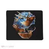Funny Elk Hunting Elk Howling At The Moon Mousepad thumb 0