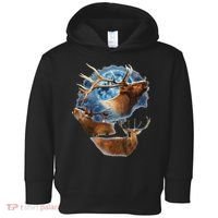 Funny Elk Hunting Elk Howling At The Moon Toddler Hoodie thumb 0