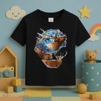Funny Elk Hunting Elk Howling At The Moon Toddler T-Shirt thumb 3