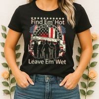 Find Em Hot Leave Em Wet Firefighter Women's T-Shirt thumb 2