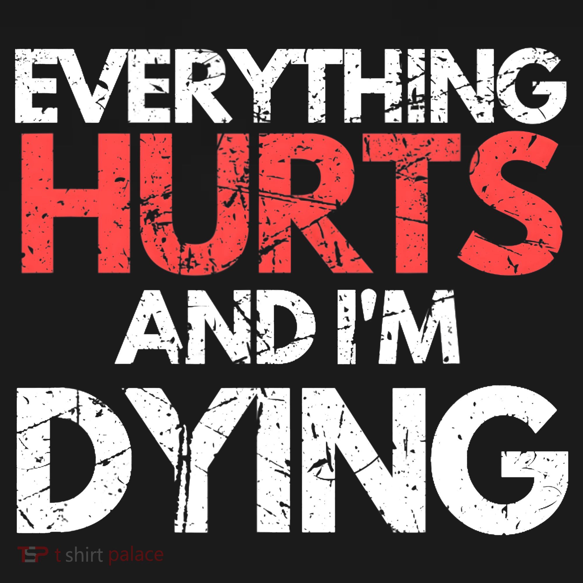 Funny Everything Hurts I'm Dying Fitness Workout Gym Wo Long Sleeve Shirt