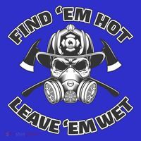Find Em Hot Leave Em Wet Funny Firefighter Skull Gift Hoodie thumb 7