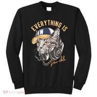 Funny Everything Is Pawsible Hiphop Cat Sweatshirt thumb 0