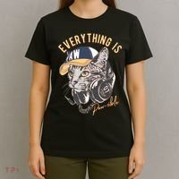 Funny Everything Is Pawsible Hiphop Cat T-Shirt thumb 4